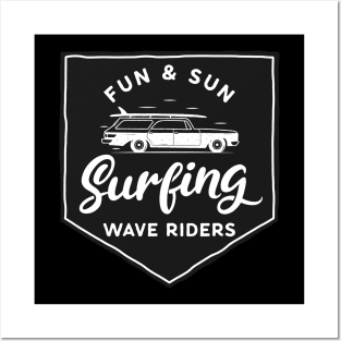 Fun And Sun - surfing - Wave Riders Posters and Art